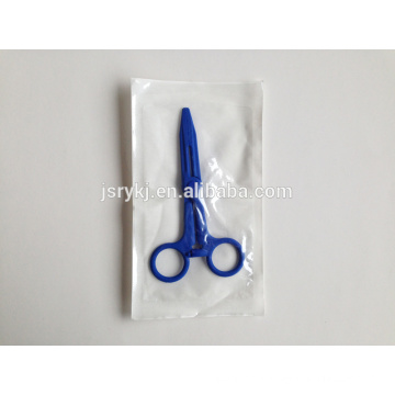 Medical plastic clamp disposable sterile hemostatic bleeding stop forceps hemostat